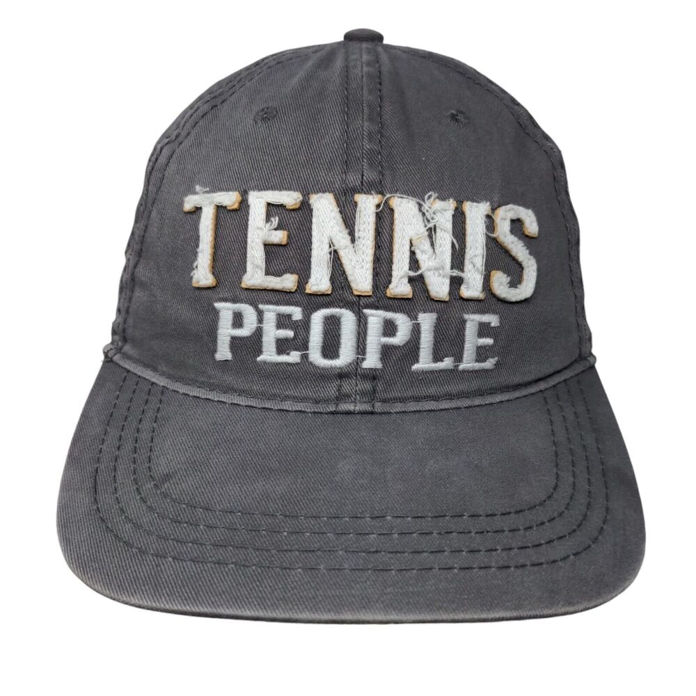 Tennis People Slideback Hat Gray OSFA Adjustable Embroidered We People